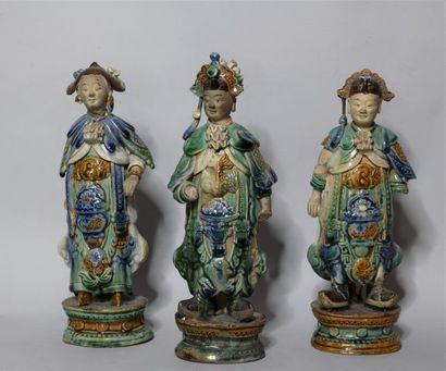 CHINA, 20th century. Set of three dignitaries...