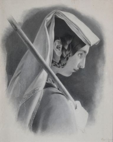 Ecole du XIXème siècle

Jeune paysanne italienne...