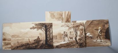 Ecole française vers 1840-1850. 

Ensemble...