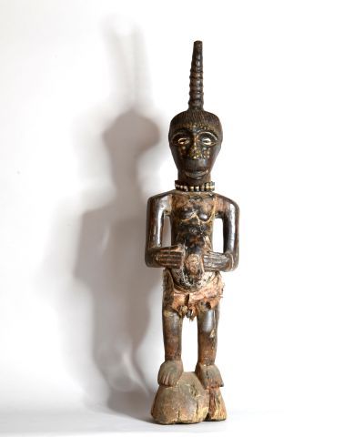 CONGO 

Grand fétiche en bois dur à patine...