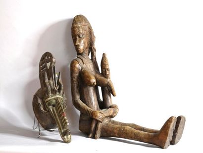 MALI 

Lot comprenant : 

- Grande statue...