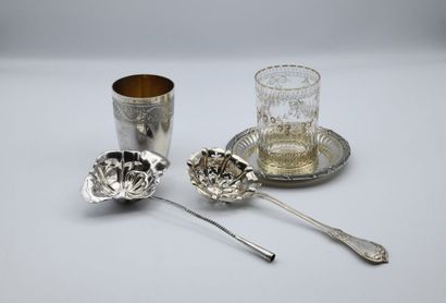 Small silver set including : 

- BOINTABURET...