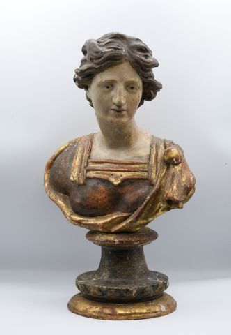 Buste de saint 

Sculpture bois peint sur...