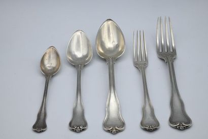 HENIN Cie. Partie de ménagère de couverts...