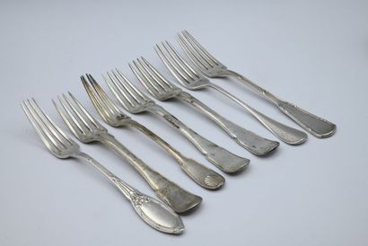 Silver lot including 4 different types of...