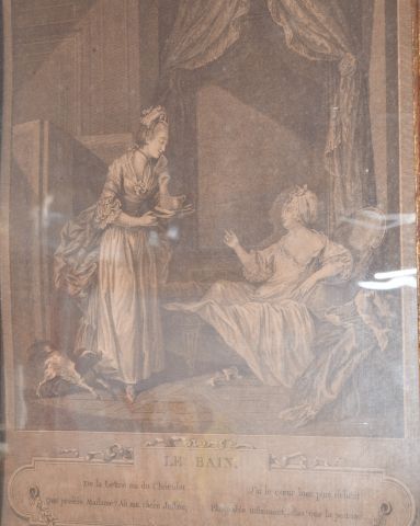 Petit trumeau de boudoir en bois sculpté...