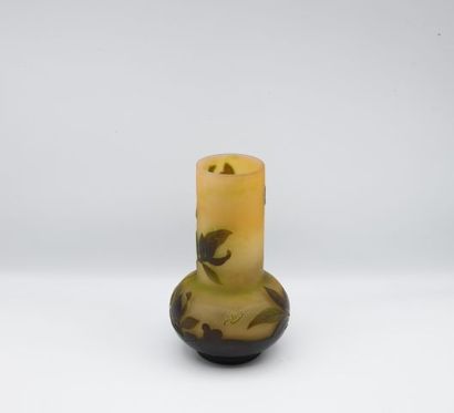 ETABLISSEMENTS GALLE. Vase with long neck,...