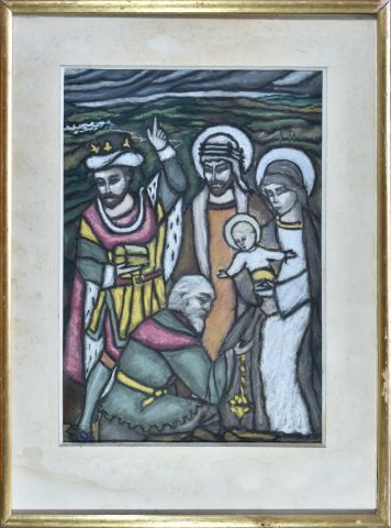 École moderne des années 1950

Les Rois Mages

Pastel,...