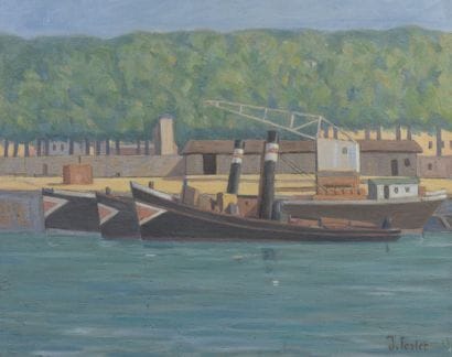 *Jean FERLET (1889-1957)

The Saône, quai...
