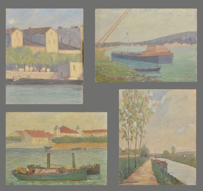 *Jean FERLET (1889-1957)

Paysages fluviaux...