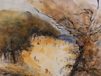 Christian ROYER (1938-2019)

Sur la plage

Aquarelle,...
