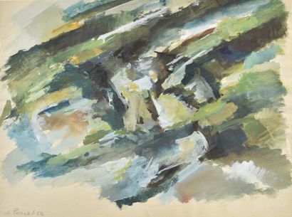 Jacques PONCET (1921-2012)

Composition,1956

Gouache...