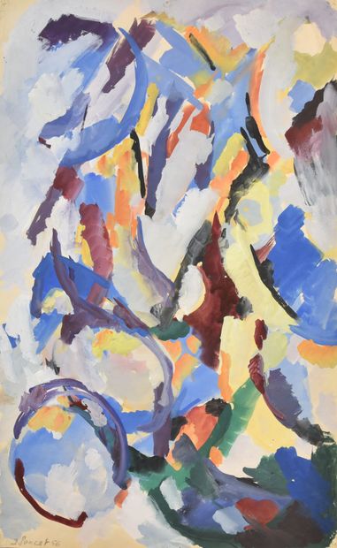 Jacques PONCET (1921-2012)

Composition,1956

Gouache...