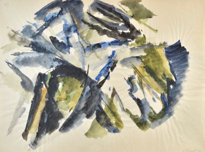 Jacques PONCET (1921-2012) 

Composition,1956

Aquarelle...