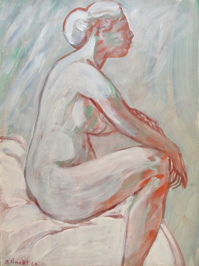 Jacques PONCET (1921-2012)

Nu assis de profil,...