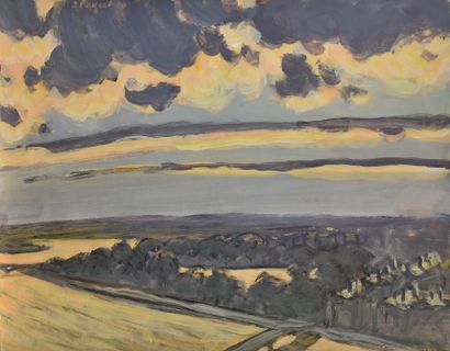 Jacques PONCET (1921-2012)

Le Rhône, 1999

Gouache...