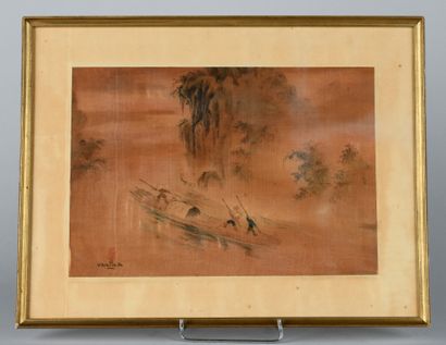Tran Van Tho (1917-2004)

Encre sur soie,...