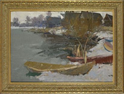 Russian school of the 1950s

Boat by the...
