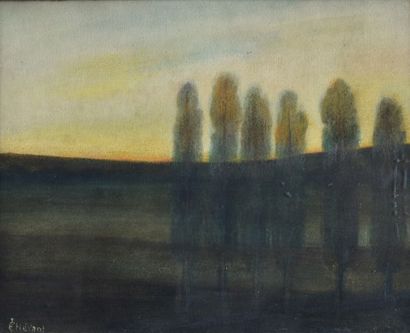 Gil ÉTIÉVANT (1877-1945)

Poplars at dusk

Pastel,...