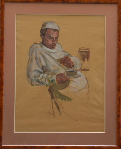 Pablo MATANIA (né en 1936)

La pause du médecin

Gouache...