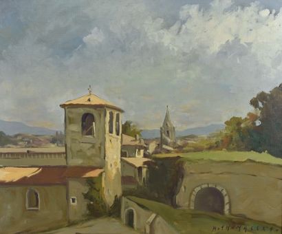 Henri THOMASSET (XXth)

View of a village...