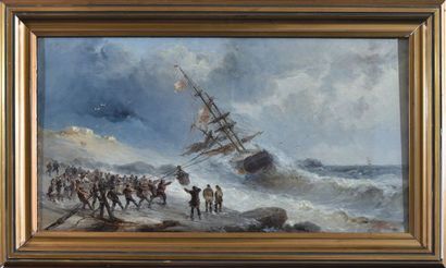 Henri VAN WYK (1833-1889) 

Sauvetage d’un...