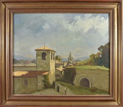 Henri THOMASSET (XXth)

View of a village...