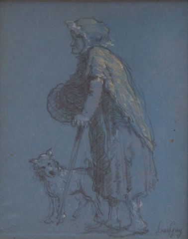 Louis GUY (1824-1888)

Vieille paysanne et...