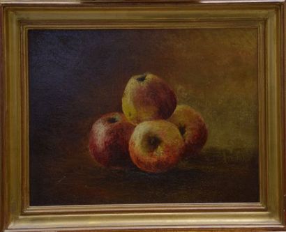 French school circa 1900

Four apples

Oil...