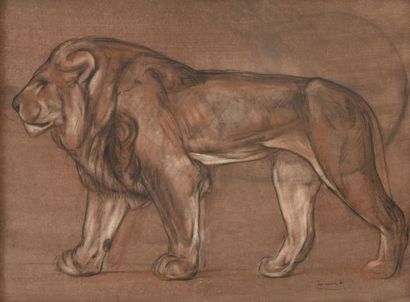 Auguste TRÉMONT (1892-1980)

Walking Lion,...