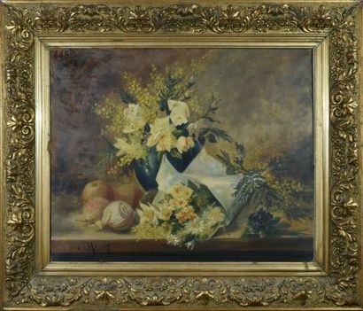 Louis MASSET (1865-1911)

Flowers, 1896

Oil...