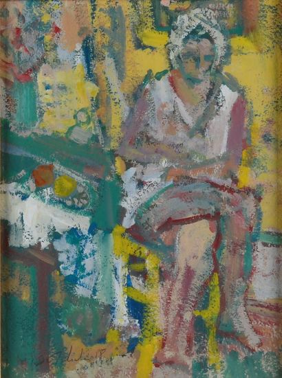 Marc DE MICHELIS (né en 1947) 

Femme assise....