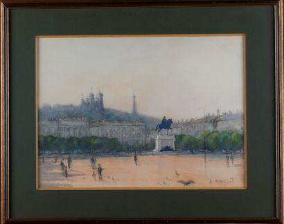 *Henri GRISOT (1919-2014)

La Place Bellecour...