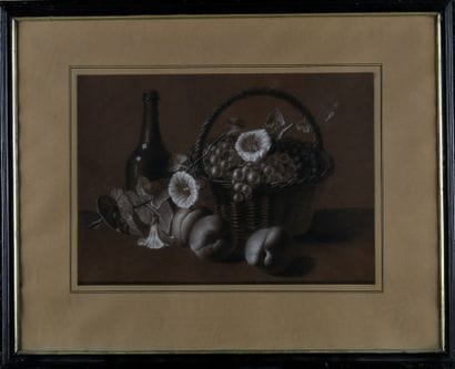 Ecole lyonnnaise. 

Nature morte aux raisins....