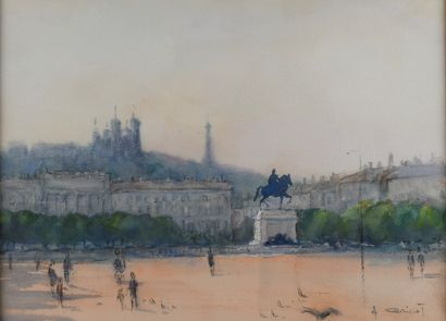 *Henri GRISOT (1919-2014)

La Place Bellecour...