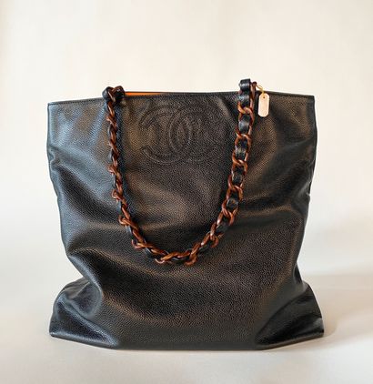 CHANEL. Circa 1997. Rare shopping bag in...