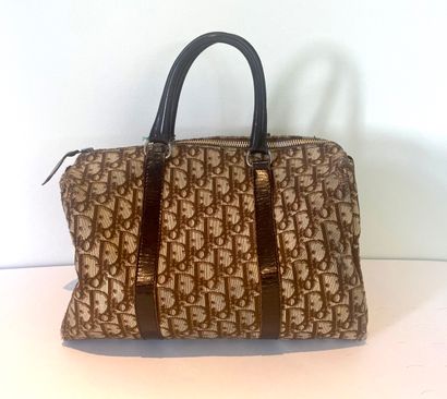 CHRISTIAN DIOR. Dior Oblique brown canvas...