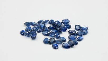 Important lot of sapphires on paper, oval...
