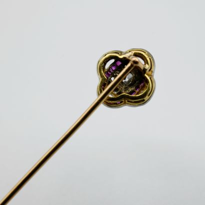 Tie pin, Art Deco period, of polylobed shape...