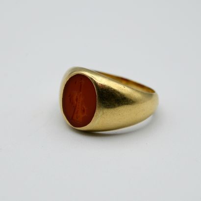 Chevalière decorated with an intaglio on...