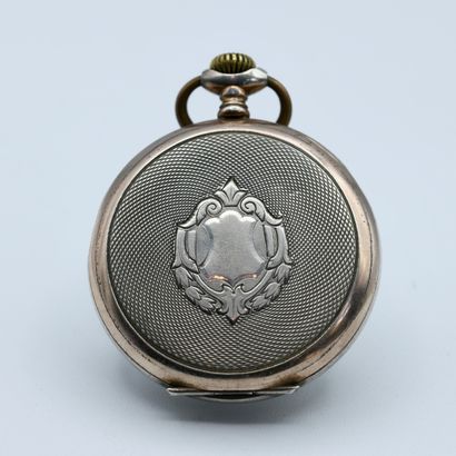Men's silver and silver-gilt pocket watch,...