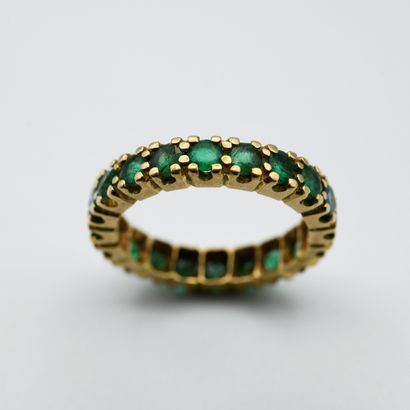 American wedding band in yellow gold 750‰...