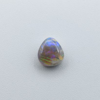Australian opal of rounded triangular shape,...