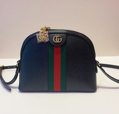 GUCCI. Ophidia Dome bag in black leather,...
