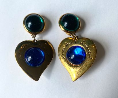 YVES SAINT LAURENT. Gold-plated metal ear...