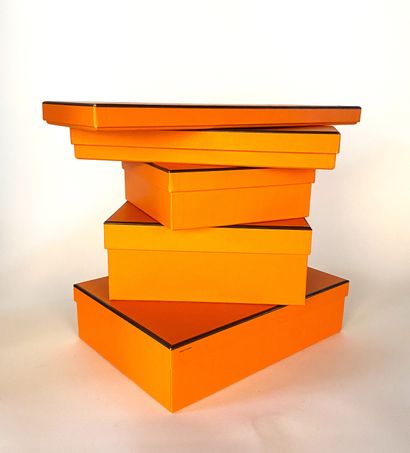 HERMES. Lot including a set of five boxes...