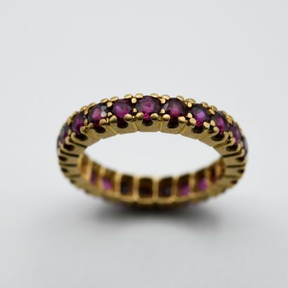 American wedding band in yellow gold 750‰...