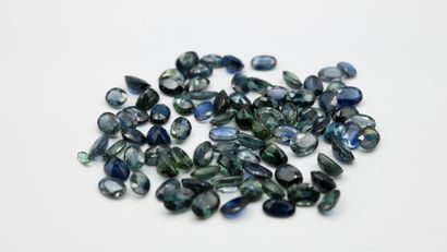 Important lot of oval sapphires (different...
