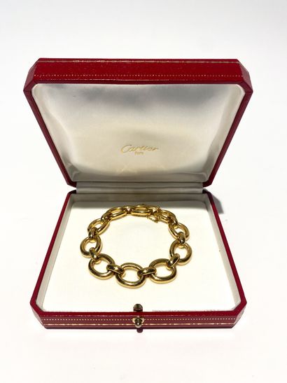 CARTIER. Yellow gold 750‰ Bathtub bracelet...