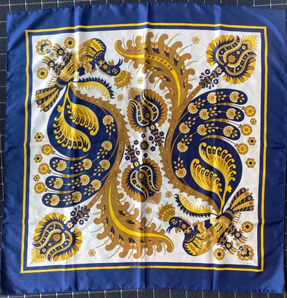 HERMES. Silk twill square titled Skyros,...